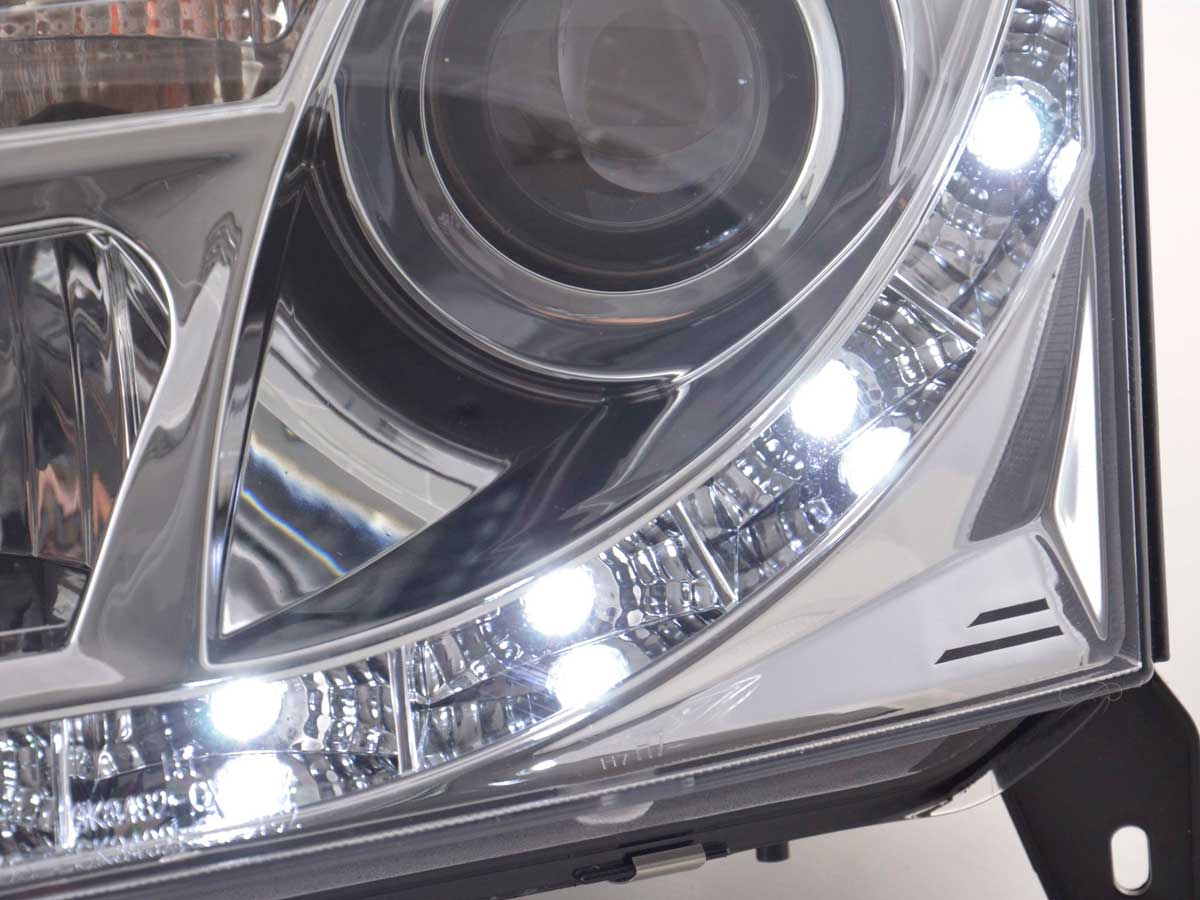 Scheinwerfer Set Daylight LED Tagfahrlicht Opel Vectra C 2002-2005 chrom Scheinwerfer Set Daylight LED Tagfahrlicht Opel Vectra C 2002-2005 chrom